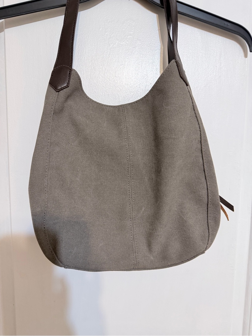 Boho Patterned Canvas Tote Bag in Gray and Multicolor - Picture 5 of 8